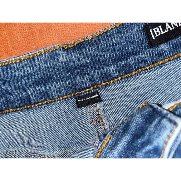 Blanknyc Blue Distressed Denim Frayed Hem Womens size 28 - Picture 5 of 10